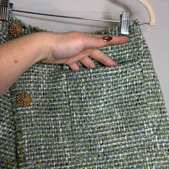 Self-Portrait Asymmetric Bouclé-Tweed Skort - Picture 6 of 11